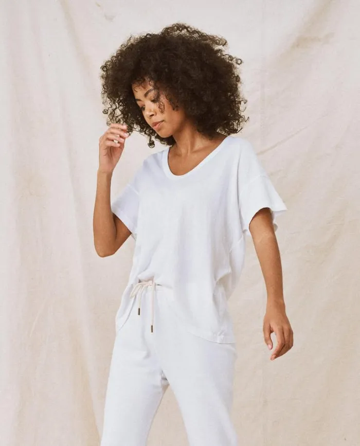 Tops Women039s The Great The UNeck Tee True White