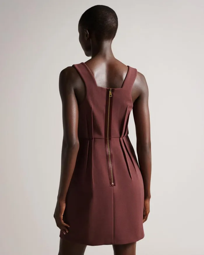 Tulip Skirt Dress Brown Women Ted Baker Clothing Tulip Skirt Dress Brown Women Ted Baker Clothing