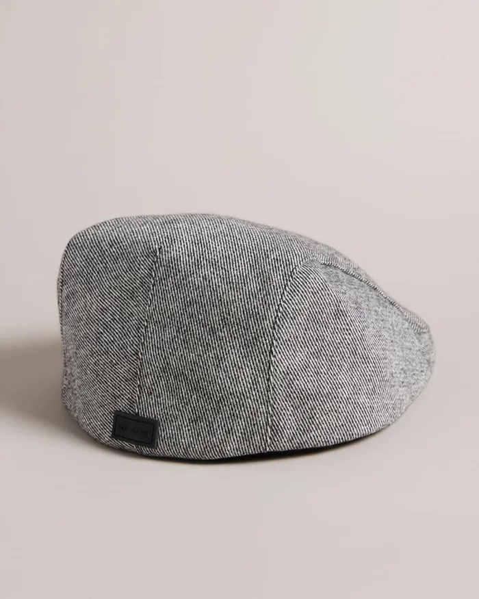Tweed Flat Cap Gray Men Ted Baker Hats and Caps
