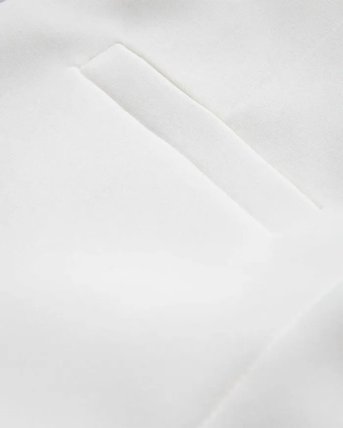 Twill Shorts With Embossed Buttons White Women Ted Baker Clothing Twill Shorts With Embossed Buttons White Women Ted Baker Clothing