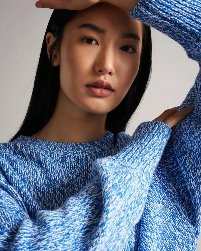 Twisted Yarn Curved Hem Sweater Bright Blue Women Ted Baker Sweaters Twisted Yarn Curved Hem Sweater Bright Blue Women Ted Baker Sweaters
