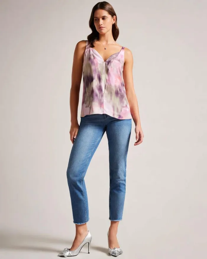 V Neck Cami Top Coral Women Ted Baker Clothing V Neck Cami Top Coral Women Ted Baker Clothing