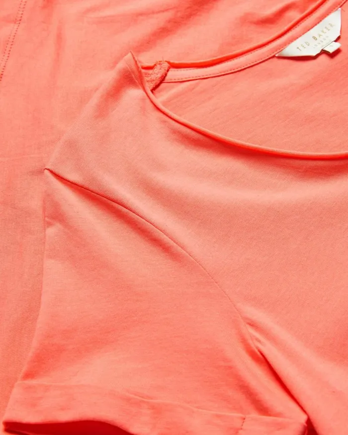 V Neck Easy Fit Tee DuskyPink Women Ted Baker Tops and TShirts V Neck Easy Fit Tee DuskyPink Women Ted Baker Tops and TShirts