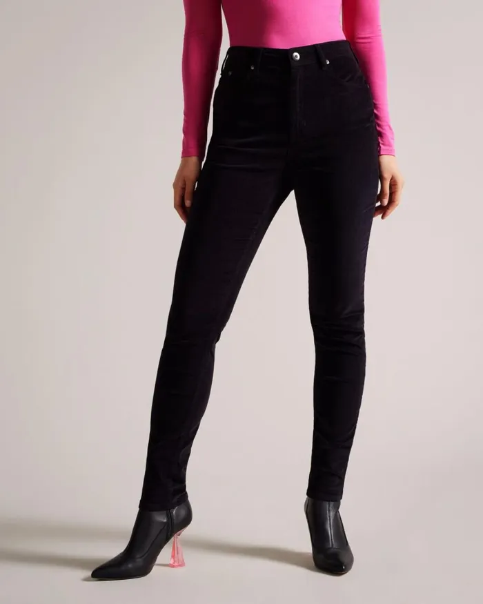 Velvet Skinny Leg Jeans Black Women Ted Baker Clothing Velvet Skinny Leg Jeans Black Women Ted Baker Clothing