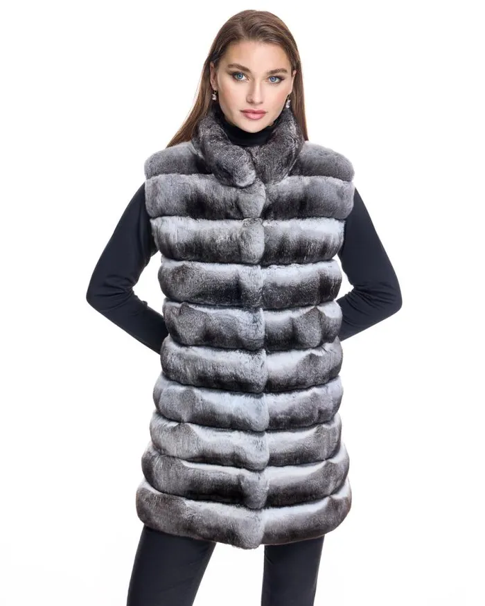 Vests Women039s Maximilian Chinchilla Vest