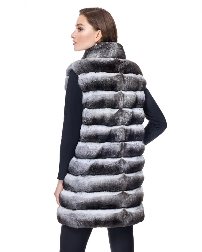 Vests Women039s Maximilian Chinchilla Vest