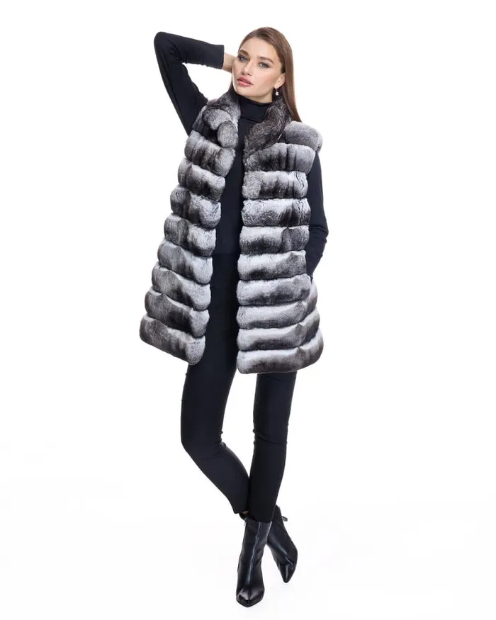 Vests Women039s Maximilian Chinchilla Vest