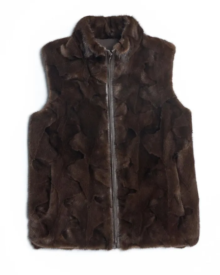 Vests Women039s Maximilian Mink Sections Vest