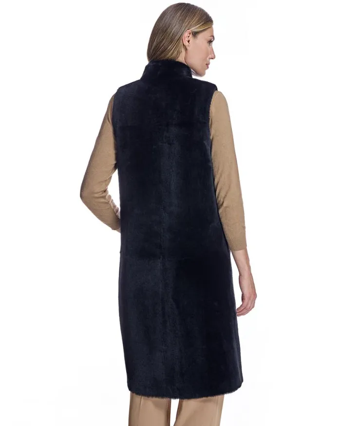 Vests Women039s Maximilian Reversible Shearling Vest