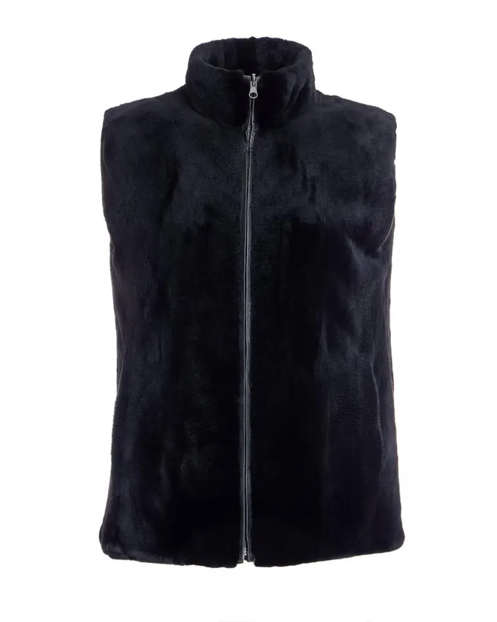 Vests Women039s Maximilian Sheared Mink Reversible Vest