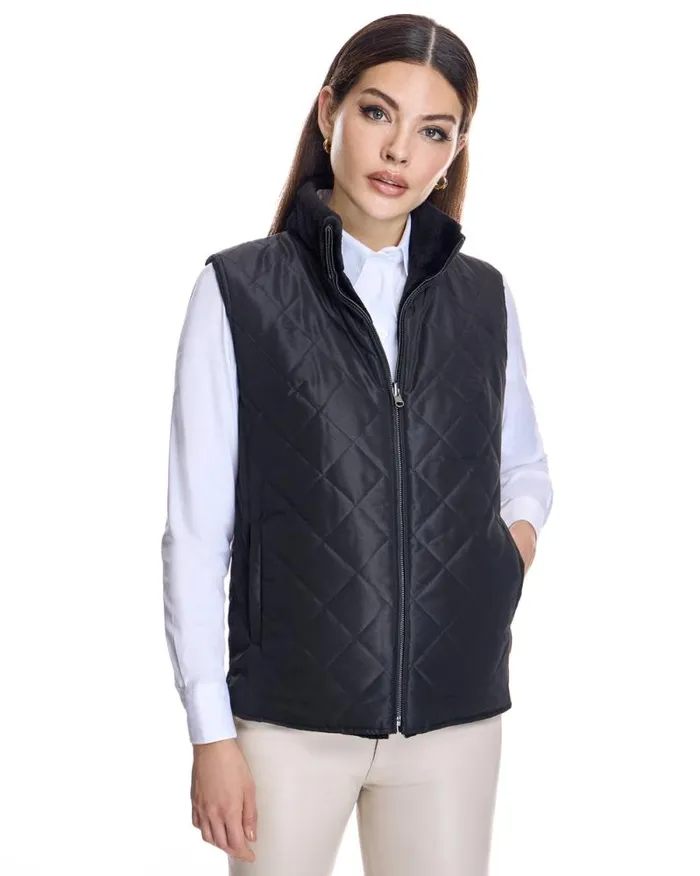 Vests Women039s Maximilian Sheared Mink Reversible Vest