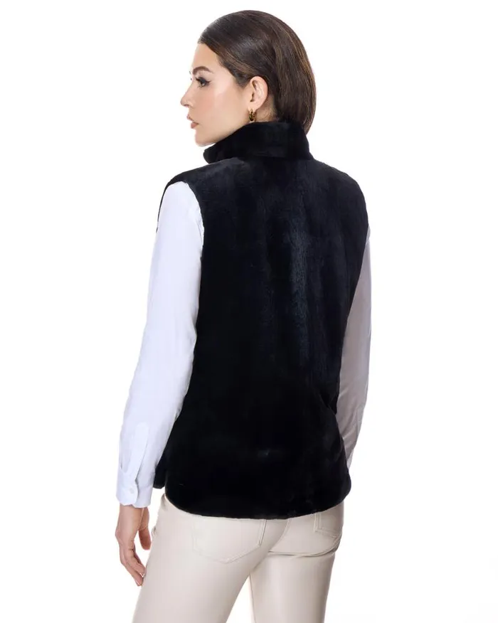 Vests Women039s Maximilian Sheared Mink Reversible Vest