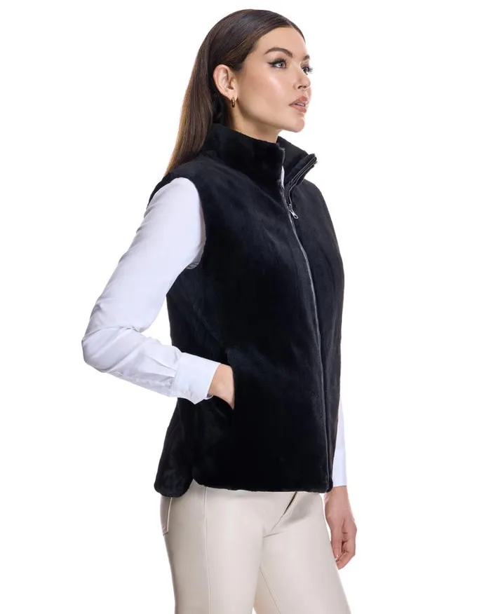 Vests Women039s Maximilian Sheared Mink Reversible Vest