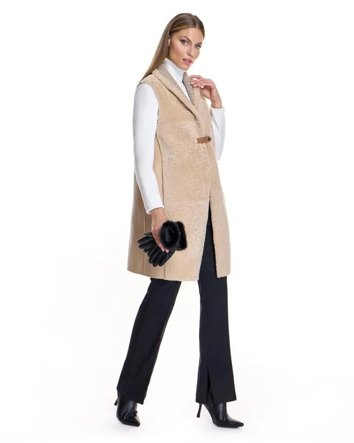 Vests Women039s Maximilian Shearling Lamb Vest