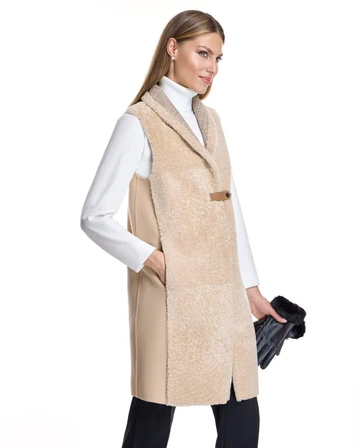 Vests Women039s Maximilian Shearling Lamb Vest