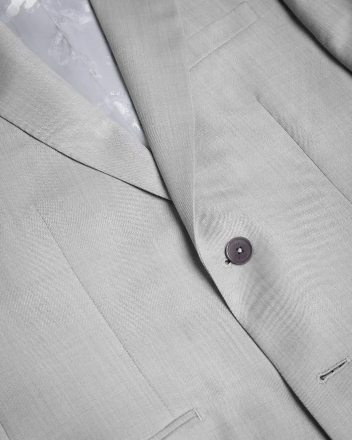 Virgin Wool Blazer Light Gray Men Ted Baker Clothing Virgin Wool Blazer Light Gray Men Ted Baker Clothing