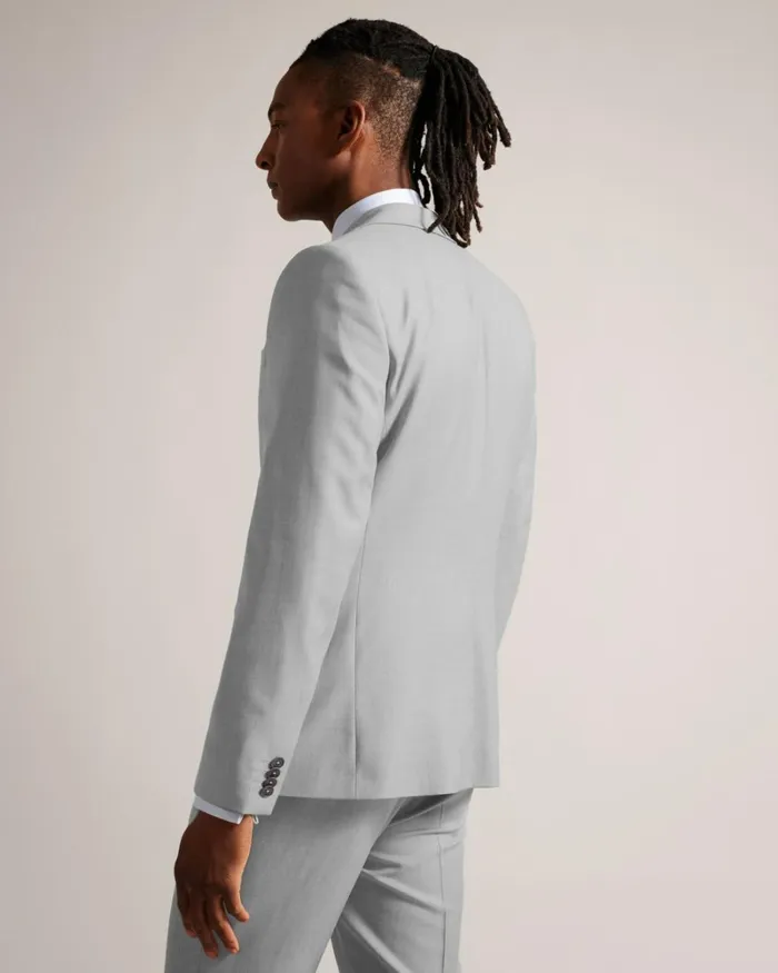 Virgin Wool Blazer Light Gray Men Ted Baker Clothing Virgin Wool Blazer Light Gray Men Ted Baker Clothing