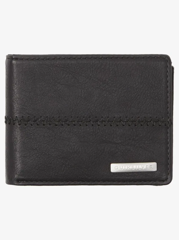 Wallets Men Quiksilver Stitchy TriFold Wallet Black Black