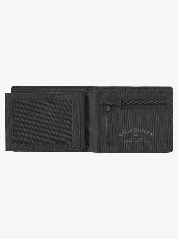 Wallets Men Quiksilver Stitchy TriFold Wallet Black Black Wallets Men Quiksilver Stitchy TriFold Wallet Black Black