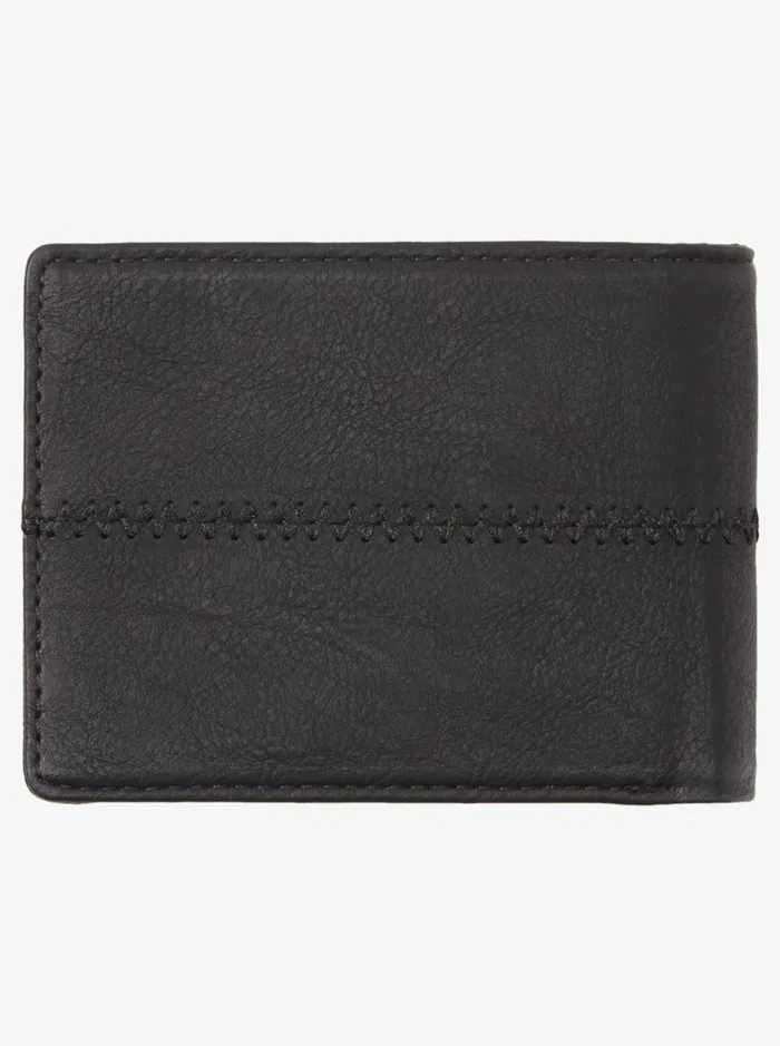 Wallets Men Quiksilver Stitchy TriFold Wallet Black Black Wallets Men Quiksilver Stitchy TriFold Wallet Black Black