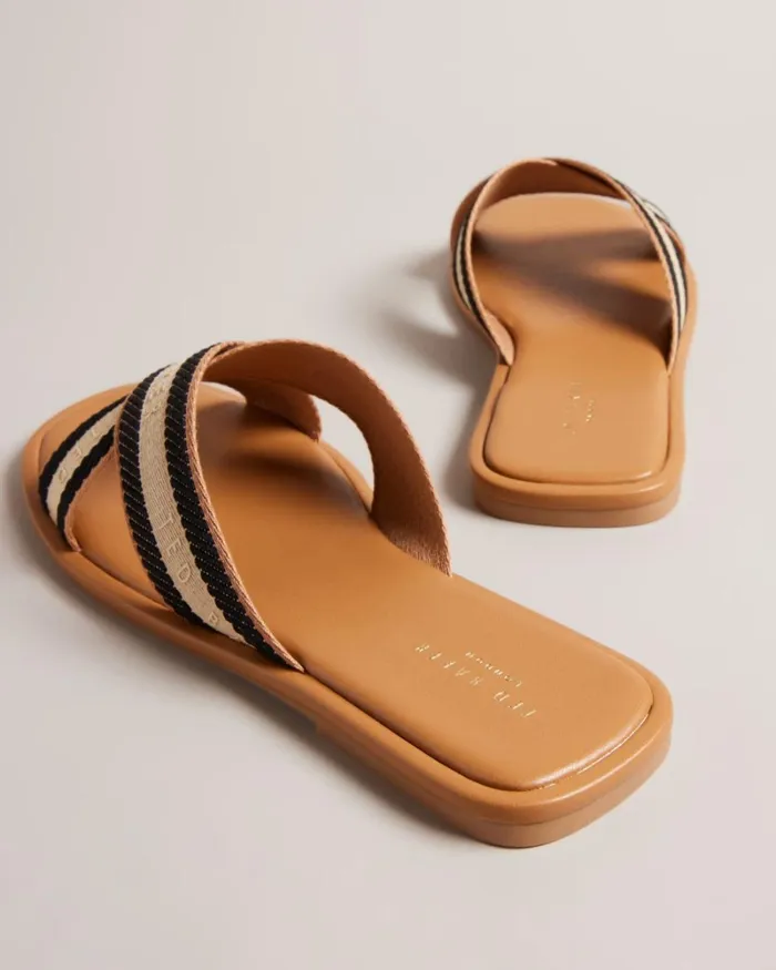 Webbing Strap Sandals Tan Women Ted Baker Sandals and Sliders