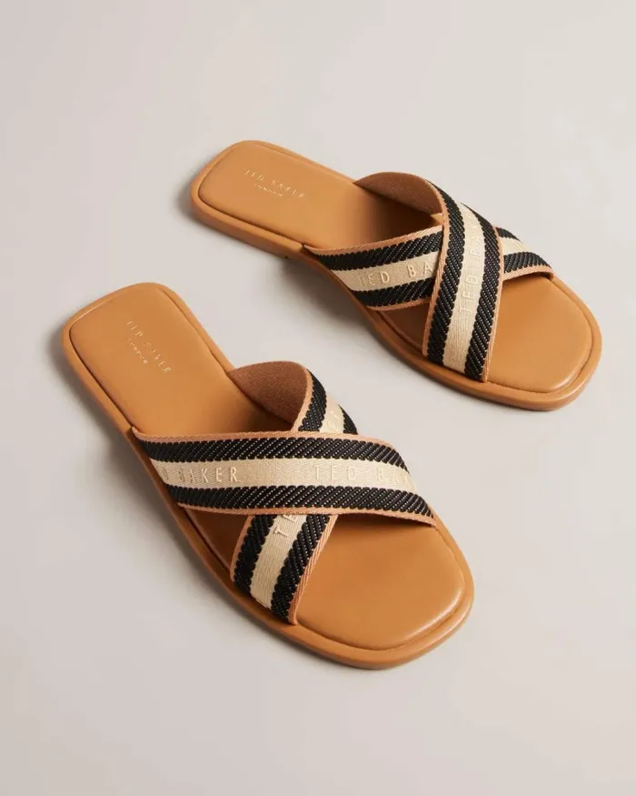 Webbing Strap Sandals Tan Women Ted Baker Sandals and Sliders Webbing Strap Sandals Tan Women Ted Baker Sandals and Sliders