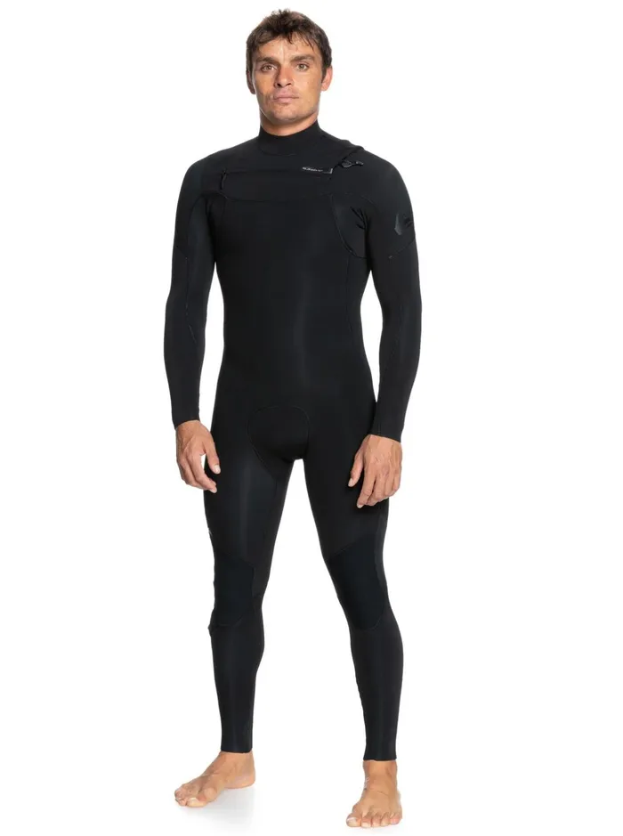Wetsuits Men Quiksilver 43 Everyday Sessions Chest Zip Wetsuit Black