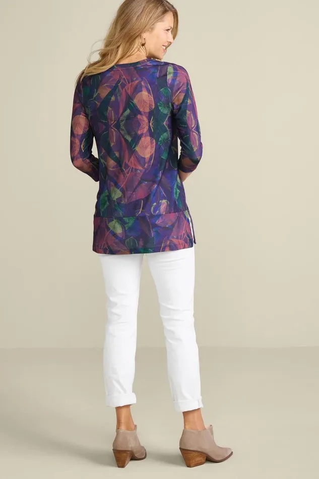 Women Alila 34 Sleeve Tunic Warm Iris Multi Soft Surroundings Tops Women Alila 34 Sleeve Tunic Warm Iris Multi Soft Surroundings Tops