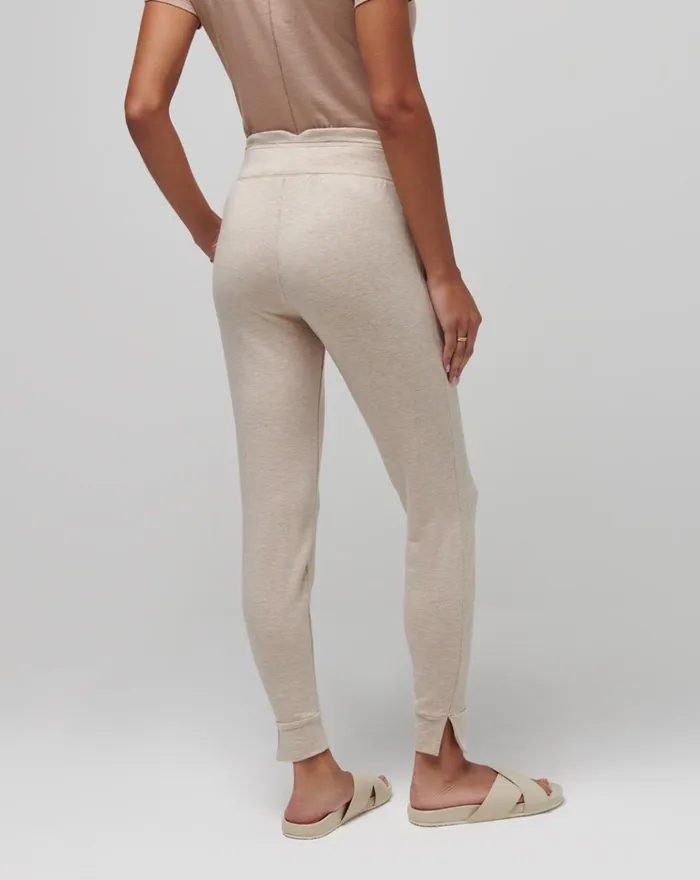 Women All Bottoms TravisMathew CLOUD TERRY TIE JOGGER Heather Natural