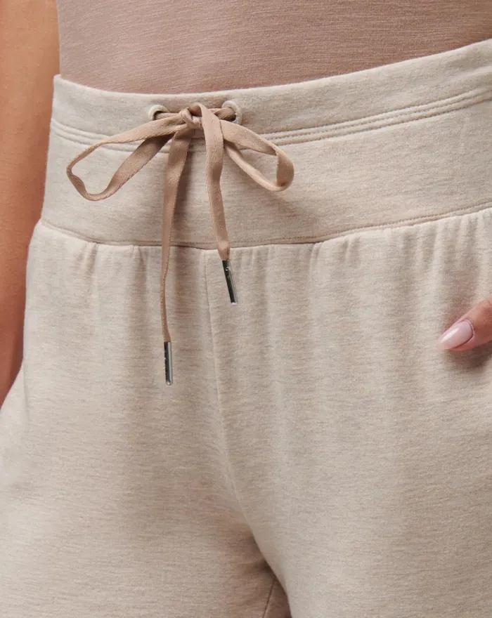 Women All Bottoms TravisMathew CLOUD TERRY TIE JOGGER Heather Natural