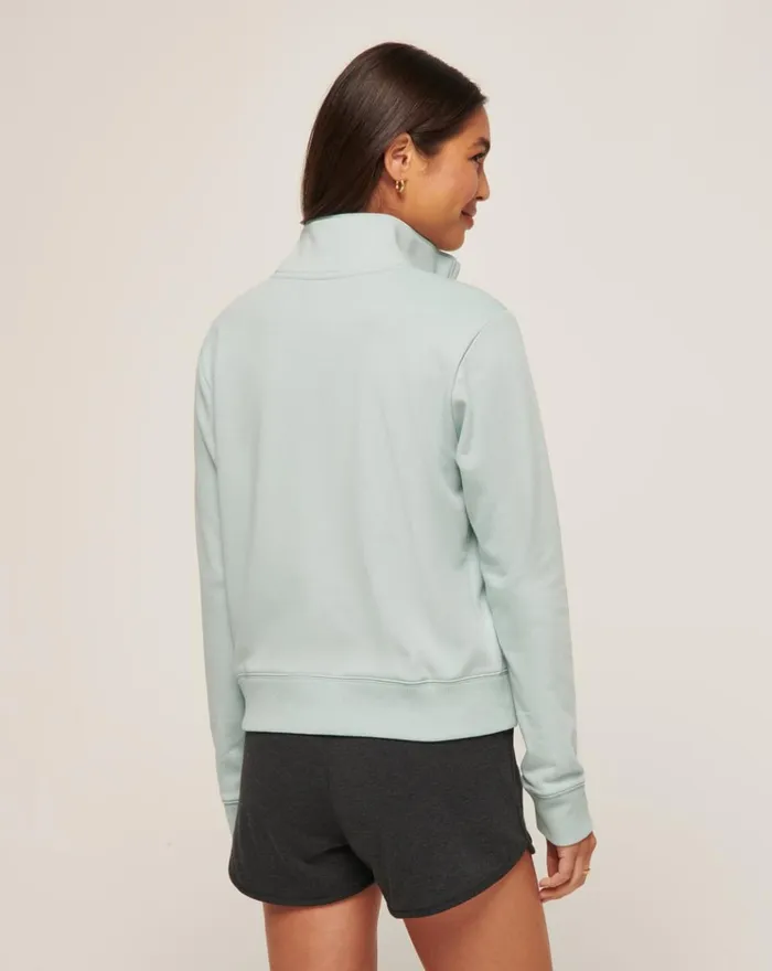 Women All Tops TravisMathew CLOUD FLEECE HALF ZIP Ether