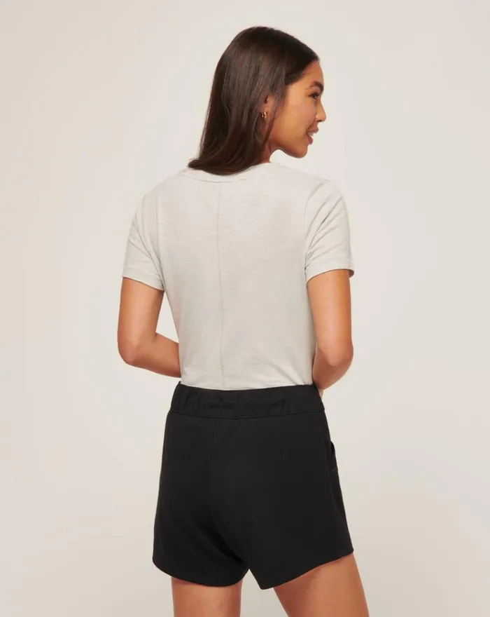 Women All Tops TravisMathew CLOUD JERSEY TEE Light Grey