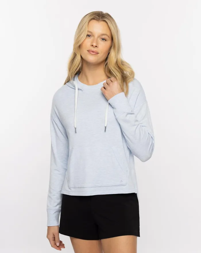 Women All Tops TravisMathew HIDDEN GEMS CLOUD FRENCH TERRY HOODIE Heather Kentucky