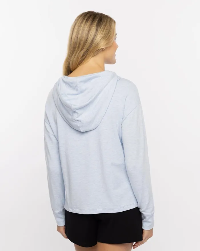 Women All Tops TravisMathew HIDDEN GEMS CLOUD FRENCH TERRY HOODIE Heather Kentucky