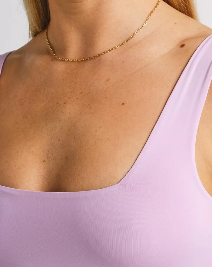 Women All Tops TravisMathew TROPICAL BLISS SQUARE NECK TANK Orchid Bouquet