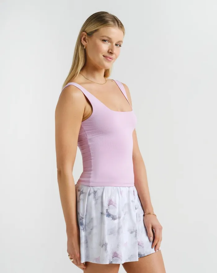 Women All Tops TravisMathew TROPICAL BLISS SQUARE NECK TANK Orchid Bouquet