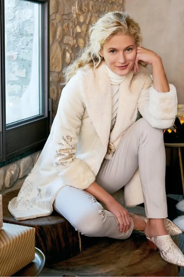 Women Anastasia Faux Shearling Coat Cream Soft Surroundings Jackets and Coats Women Anastasia Faux Shearling Coat Cream Soft Surroundings Jackets and Coats