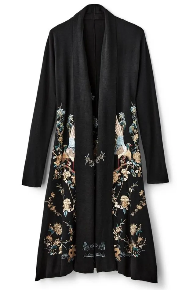 Women Ava Embroidered Cardigan Black Soft Surroundings Sweaters and Cardigans Women Ava Embroidered Cardigan Black Soft Surroundings Sweaters and Cardigans