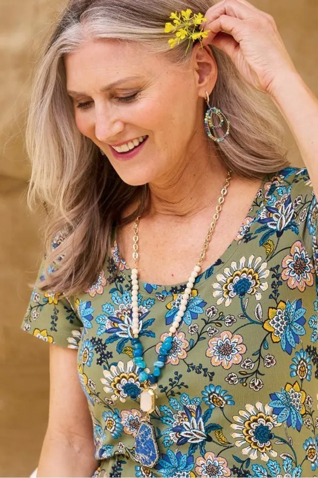 Women Aviana Reversible Pendant Necklace Blue Lapis Soft Surroundings Jewelry Women Aviana Reversible Pendant Necklace Blue Lapis Soft Surroundings Jewelry