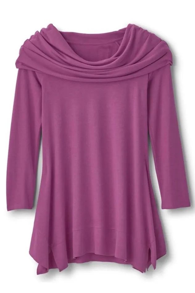 Women B039call Knit Tunic Damson Soft Surroundings Tops Women B039call Knit Tunic Damson Soft Surroundings Tops