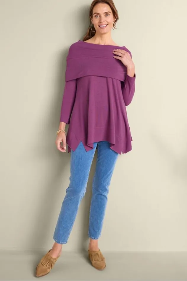 Women B039call Knit Tunic Damson Soft Surroundings Tops Women B039call Knit Tunic Damson Soft Surroundings Tops