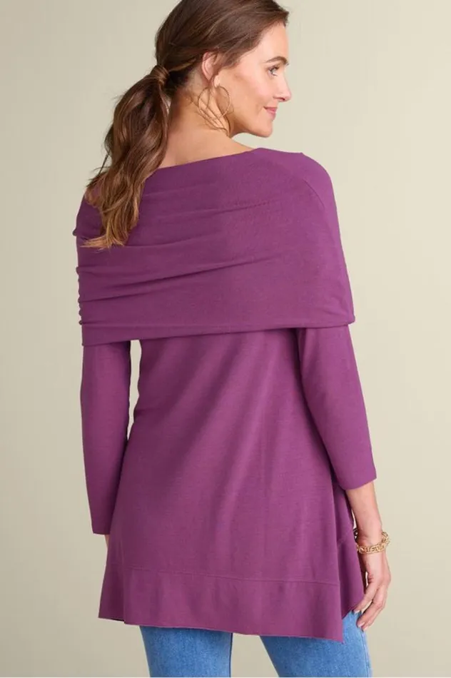 Women B039call Knit Tunic Damson Soft Surroundings Tops Women B039call Knit Tunic Damson Soft Surroundings Tops