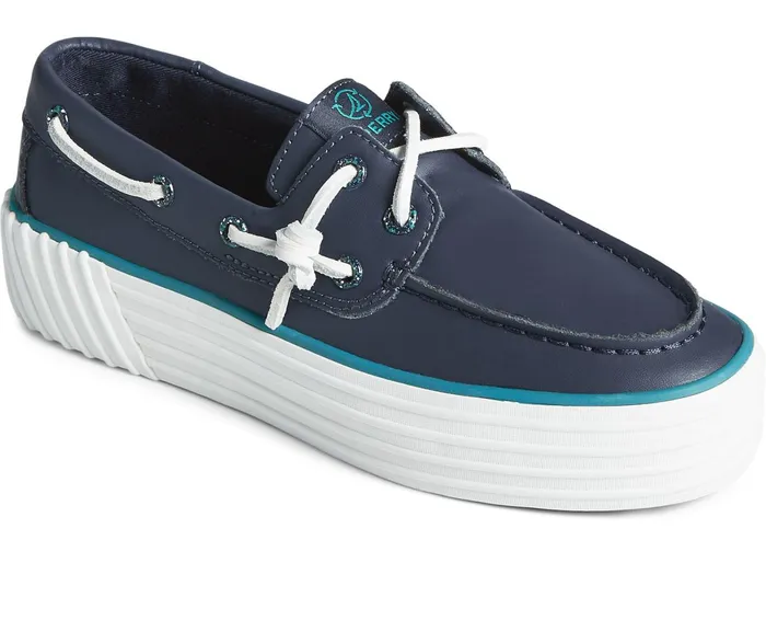Women Bahama 20 Leather Platform Sneaker Navy Sperry Sneakers Women Bahama 20 Leather Platform Sneaker Navy Sperry Sneakers
