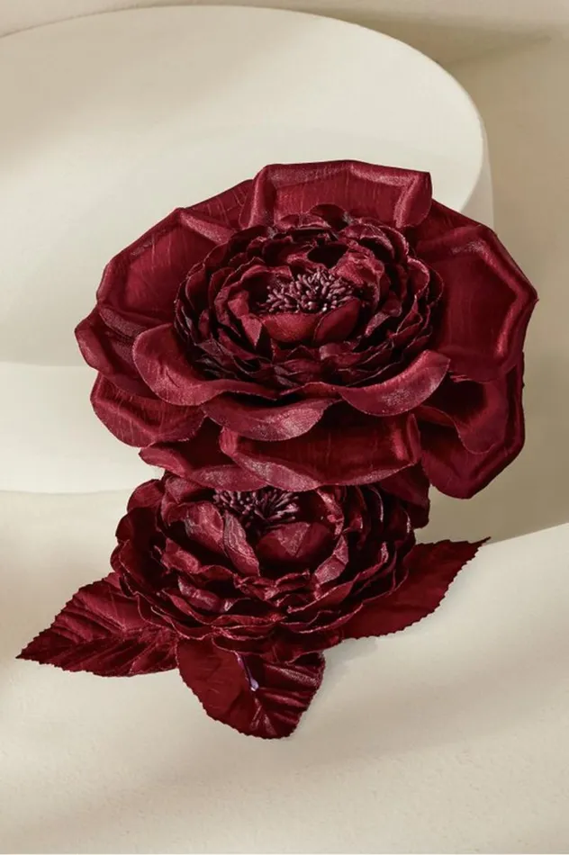 Women Bordeaux Blooms Pin Burgundy Soft Surroundings Jewelry