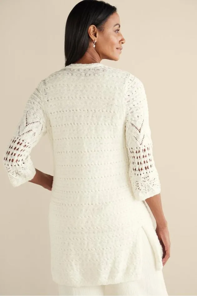 Women Calistoga Pointelle Cardigan Green Milieu Soft Surroundings Tops Women Calistoga Pointelle Cardigan Green Milieu Soft Surroundings Tops