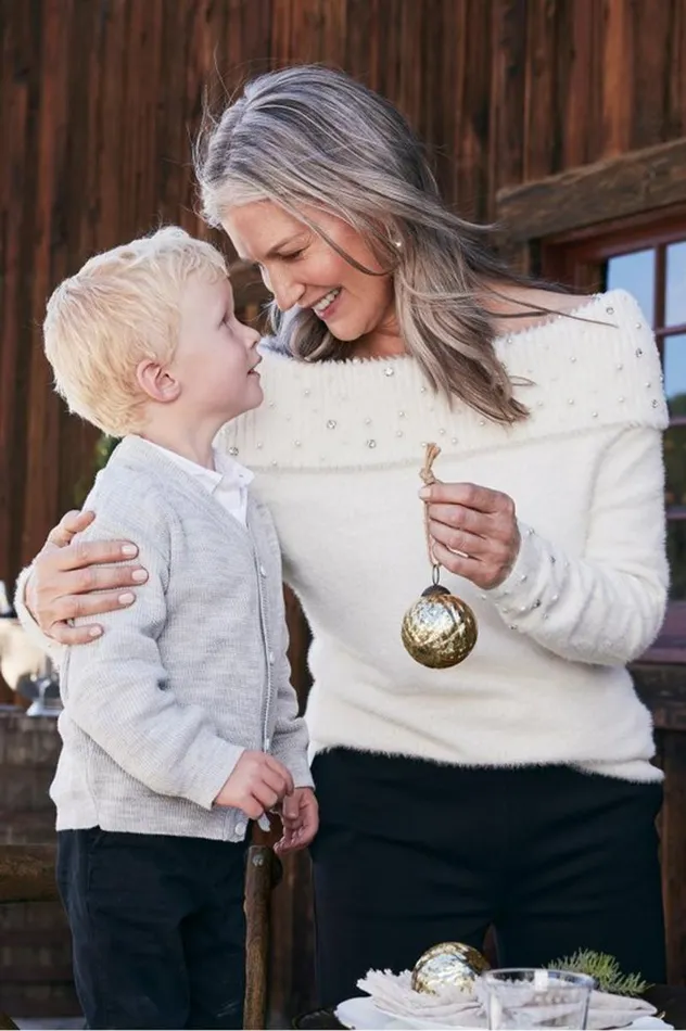 Women Christina Sweater Ivory Pearl Soft Surroundings Tops Women Christina Sweater Ivory Pearl Soft Surroundings Tops