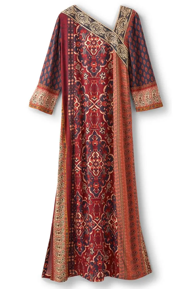 Women Cindra Maxi Dress Autumnal Patchwork Soft Surroundings Dresses Women Cindra Maxi Dress Autumnal Patchwork Soft Surroundings Dresses