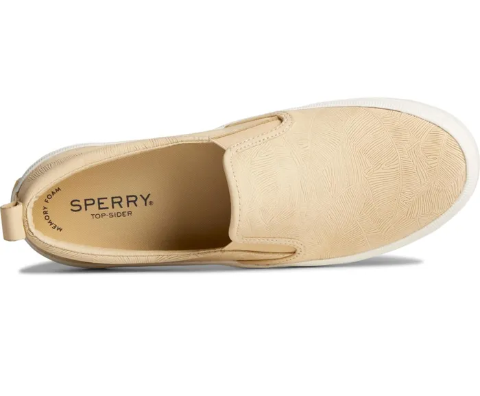 Women Crest Leather Palm Embossed Slip On Sneaker Chamomile Sperry Sneakers Women Crest Leather Palm Embossed Slip On Sneaker Chamomile Sperry Sneakers