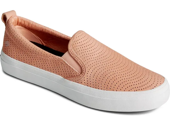 Women Crest Twin Gore Leather Wave Perforated Sneaker Peach Sperry Sneakers Women Crest Twin Gore Leather Wave Perforated Sneaker Peach Sperry Sneakers