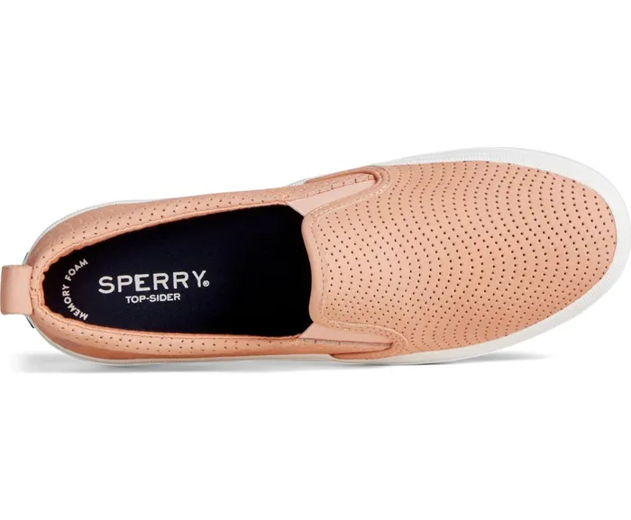 Women Crest Twin Gore Leather Wave Perforated Sneaker Peach Sperry Sneakers Women Crest Twin Gore Leather Wave Perforated Sneaker Peach Sperry Sneakers
